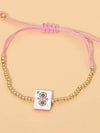 Mahj Charm Bracelet in Pink & Gold