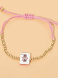 Mahj Charm Bracelet in Pink & Gold