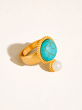 Chanson Turquoise Pearl Ring