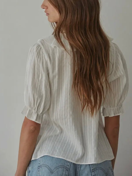 Perhaps A Puff Sleeve Blouse in Off White