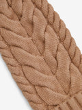 Charlene Cable Knit Mitten in Praline