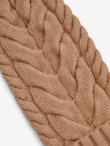 Charlene Cable Knit Mitten in Praline