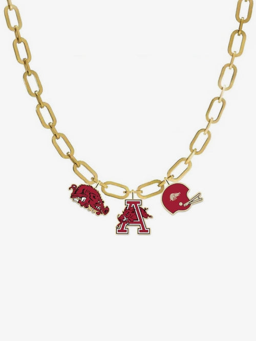 College Vault Arkansas Charm Necklace