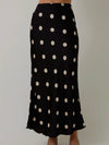Dotted & Tee'd Skirt in Black