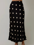 Dotted & Tee'd Skirt in Black