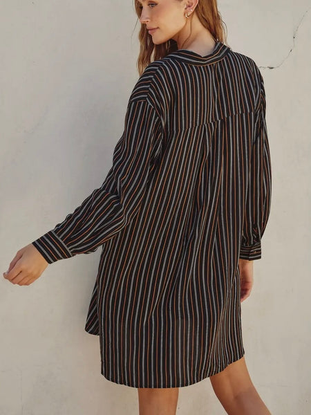 Call It A Day Shirt Dress in Black