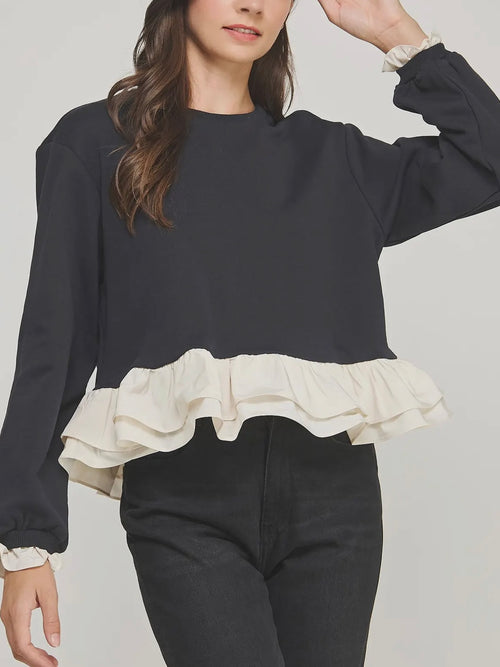 Rest Your Ruffles in Black & Ecru
