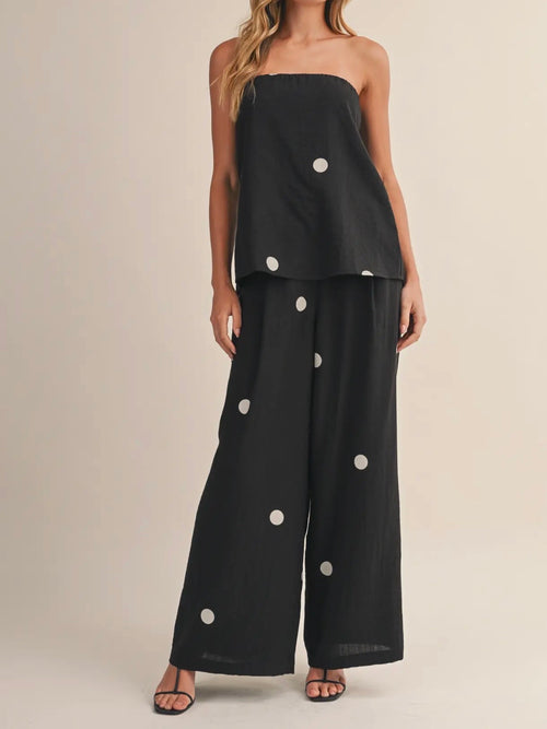 Split The Bill Set in Black Polka Dot