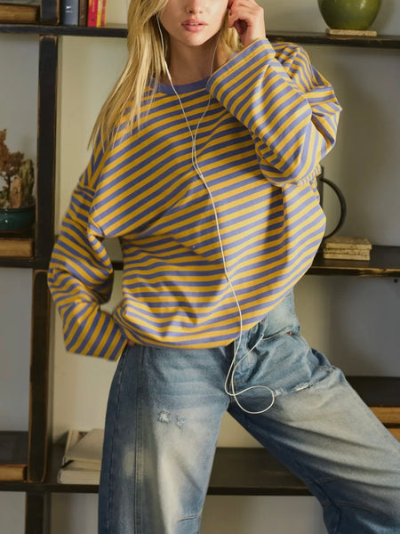 You're So Golden Stripe Top in Multi