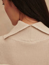 Hamish Stitch Knit Sweater in Silver Birch