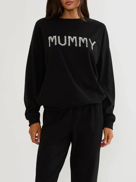Devyn Oversized Sweatshirt in Midnight Mummy