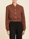 Woven Suede Jacket in Cocoa