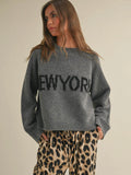 Start Spreading The News Sweater in Grey