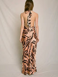 Wild Streak Halter Dress in Tiger