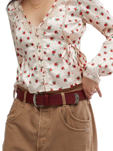 WTF Double Cross Belt in Crimson