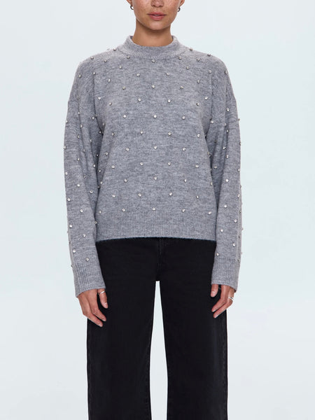 Aura Sweater in Charcoal Diamonte