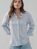 Put It Plainly Button Up in Blue