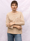 White Owls Striped Top in Beige