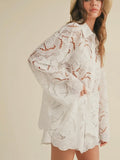 Evening Eyelet Shirt in White