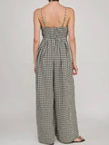 Going Gingham Jumpsuit in Black