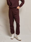 Stevie Fleece Sweatpants in Blackberry