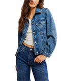 Jade Denim Jacket in High Dive