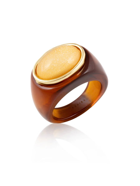 Ezzah Emerald Lotus Ring