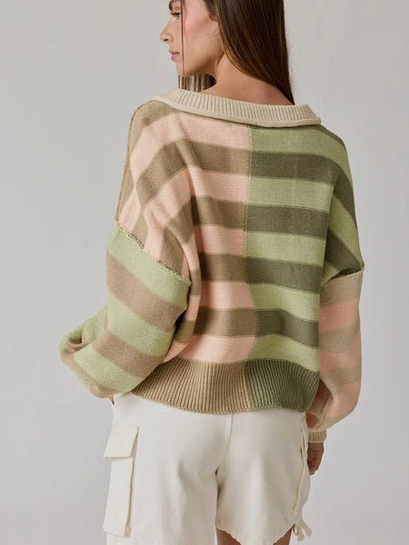 Olive You Pullover in Neutral Multi