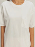 Pockets Please Tee in White