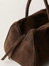 Sierra Suede Shoulder Bag in Chocolate