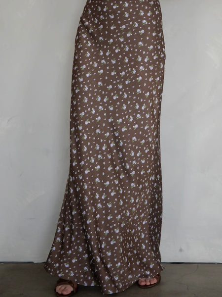 Aurora Skirt in Brown Floral
