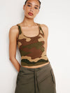 Slim Rib Tank in Fatigue Camo