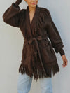 Forever In Fringe Cardi in Umber