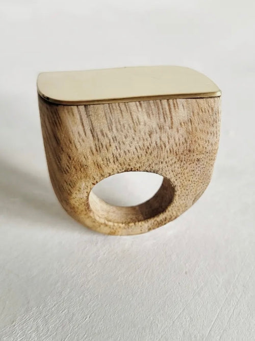 Wood & Brass Ring