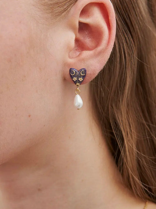 Jasmine Moon Butterfly Pearl Earrings