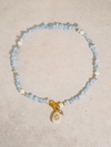 Cercey Stone Charm Necklace in Blue