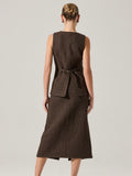 Sonja Vest in Brown Plaid