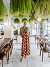 Millie Polka Dot Dress in Brown