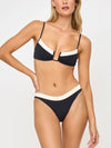 Peyton Bikini Top in Black/Cream