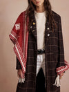 Over The Coat Shawl in Red