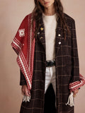 Over The Coat Shawl in Red