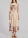 Jaen Printed Halter Top in Natural