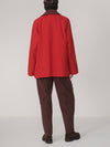 Rylan Mid Length Jacket in Washed Red