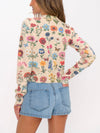 Cafe Cardigan in French Floral Knit