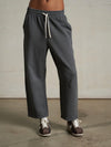 Fallon Fleece Barrel Pants in Charcoal