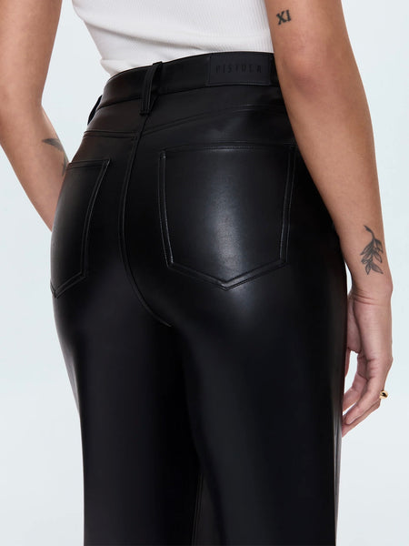 Cassie Faux Leather Pant in Onyx