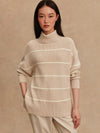 Hamish Stitch Knit Sweater in Silver Birch