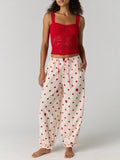 On Repeat PJ Pant in Ivory Combo Dots