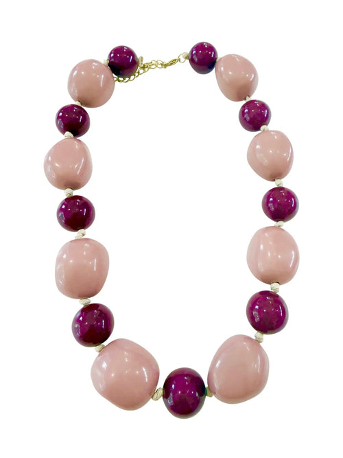 Katherine Statement Necklace in Pink Mix