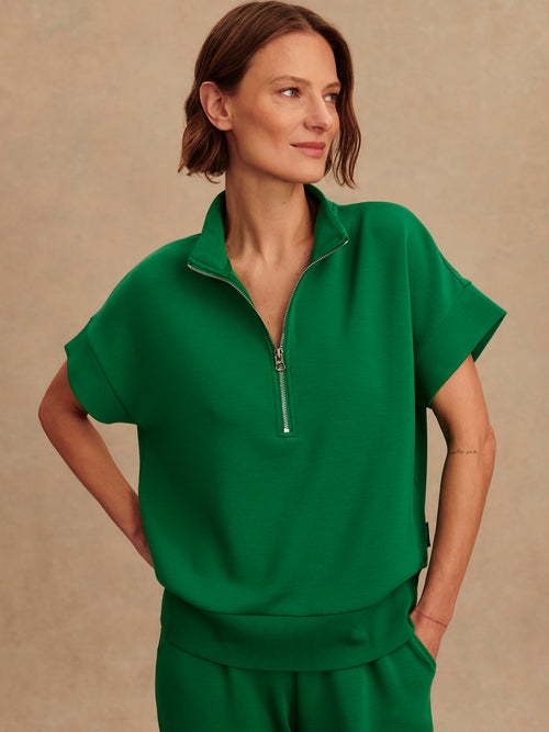 Ritchie Short Sleeve Sweat in Verdant Green